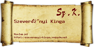 Szeverényi Kinga névjegykártya